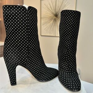 Jimmy Choo All Studded Tari Mid Heeled Boots